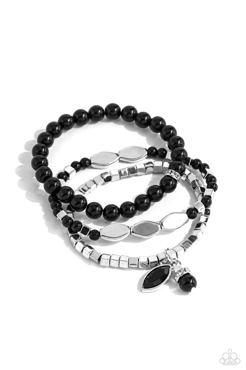 Romantic redux deals black bracelet paparazzi