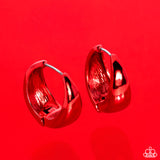Colorful Curiosity - Red Hinge Hoop Earring