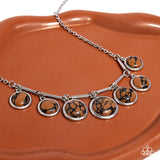 Rustic Recognition - Brown Necklace