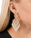 Cautious Caliber - Gold Post Earring