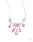 Dripping in Dazzle - Orange Necklace