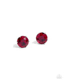 Breathtaking Birthstone - Red Post Earring