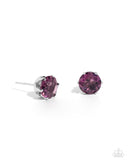 Breathtaking Birthstone - Purple Post Earring