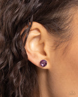 Breathtaking Birthstone - Purple Post Earring