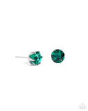 Breathtaking Birthstone - Green Post Earring