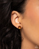 Breathtaking Birthstone - Orange Post Earring