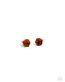 Breathtaking Birthstone - Orange Post Earring