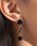 Led by the ROSE - Black Post Earring