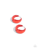 Colorful Curiosity - Red Hinge Hoop Earring