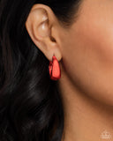 Colorful Curiosity - Red Hinge Hoop Earring