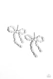 The BOW Must Go On - White Post Earring