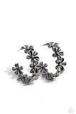 Floral Flamenco - Black Hoop Earring