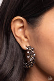 Floral Flamenco - Black Hoop Earring