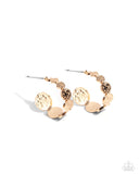 Textured Tease - Gold Hoop Earring