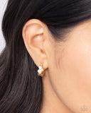 Textured Tease - Gold Hoop Earring