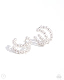 PEARLS Just Want to Have Fun - White Cuff Earring