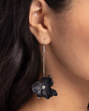 Plentiful Petals - Black Earring