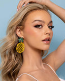Pineapple Passion - Yellow Post Earring