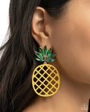 Pineapple Passion - Yellow Post Earring