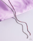 Elongated Eloquence - Red Necklace