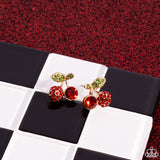 Cherry Candidate - Gold Post Earring
