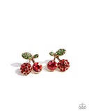 Cherry Candidate - Gold Post Earring