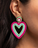 Headfirst Heart - Green Post Earring