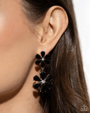 A Blast of Blossoms - Black Post Earring