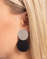 Leather Leader - Black Clip-on Earring