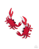 Crab Couture - Red Post Earring