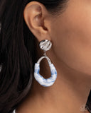 High-Sheen Swirls - Blue Post Earring