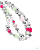 Playful Past - Pink Necklace