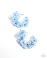 Petaled Pageant - Blue Hoop Earring