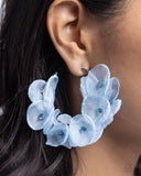 Petaled Pageant - Blue Hoop Earring