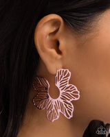 Floral Fame - Pink Hoop Earring