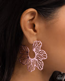 Floral Fame - Pink Hoop Earring