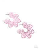 Floral Fame - Pink Hoop Earring