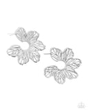 Floral Fame - Silver Hoop Earring