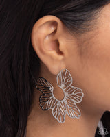 Floral Fame - Silver Hoop Earring