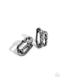 Safety Pin Secret - Black Hinge Hoop Earring