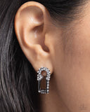Safety Pin Secret - Black Hinge Hoop Earring