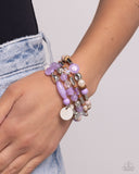 Cloudy Chic - Purple Bracelet