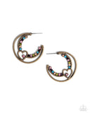 Sympathetic Sweetheart - Brass Hoop Earring