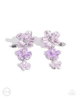 Balanced Bouquet - Purple Clip-on Earring