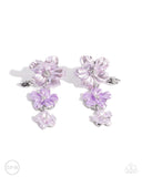 Balanced Bouquet - Purple Clip-on Earring