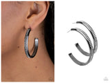 Flash Freeze - Black Hoop Earring