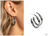 Champion Curves - Black Hoop Earring