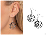 Bedazzlingly Branching - Black Earring