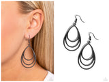 Trendy TIER-Drops - Black Earring