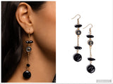 Blissful Balance - Black Earring